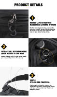 Bolsa De Combustible Para Motocicleta Transpirable Gran Bolsa De Hombro Para Bicicleta Y Asiento Trasero Exterior Con Correa De Cadera - details 1