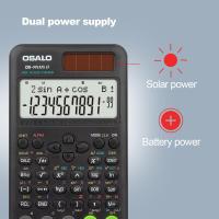 Calculadora científica 401 función 10+2 dígitos Pantalla Solar y calculadora de batería Funda Protectora para Escuela Negro (OS 991MS 2nd Edition) - details 3