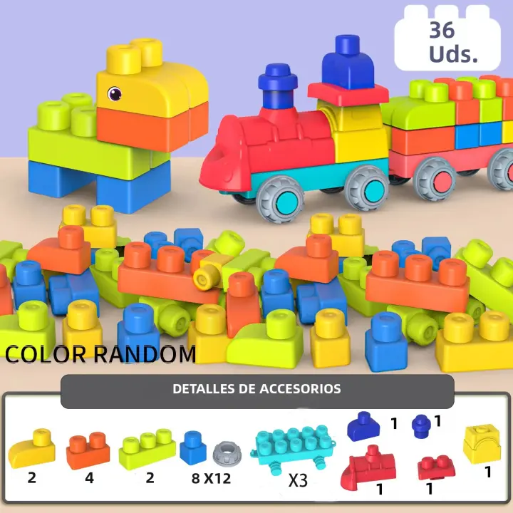 Nuevo Juguete De Educación Temprana Mejorado Bloque De Construcción De Goma Suave Grande Chupable Y Hervible DIY Para Niños De 6 a 12 Años - 1