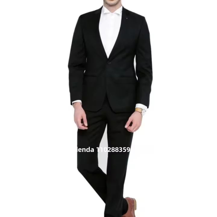 Traje De Novio Clásico Para Hombres Slim Fit Conjunto De Traje Formal De Negocios Con Chaqueta Y Pantalones 2 Piezas Para Bodas Y Compromisos - 1