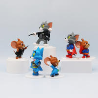 Set De 6 Figuras Pequeñas De Tom El Gato Y Jerry El Ratón Decoración Para Coche Y Escritorio Estilo Divertido Regalo Para Niños - details 6