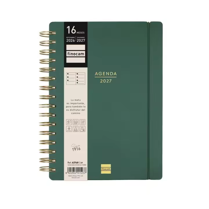 FINOCAM AGENDA ESCOLAR 26-27 E10 SVH 16M VERDE ESPIRAL - 1