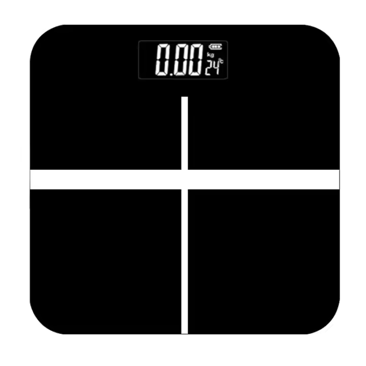 Báscula de Baño Digital con Plataforma de Cristal, Pantalla LCD, Base Antideslizante, Capacidad máxima de 180kg. Balanza de Baño con Indicador de Temperatura - 1