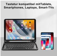 Teclado retroiluminado con Bluetooth negro ligero y delgado para iOS, iPad, iPad Pro, iPad Air, Mac, Android Tablet Samsung Galaxy, Xiaomi Pad 5, Huawei, Lenovo, Negro - details 2