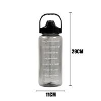 Botella Deportiva De Agua Con Tapa Y Taza De 2 Litros Para Hombres Y Mujeres Botella De Agua Para Fitness Con Marca De Tiempo Para Beber Al Aire Libre - details 1