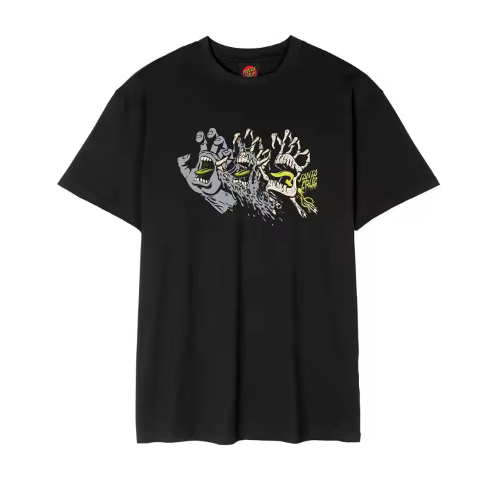 Camiseta de Manga Corta Santa Cruz Evolved Hand Front para hombre en color negro - 1