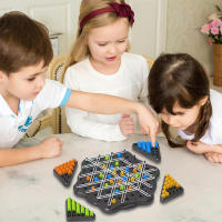 Juego De Estrategia Geométrica Con Cadena Tablero De Ajedrez Desafío Mental Juguete Triggle Para Niños Adultos Y Familias En Fiestas - details 2