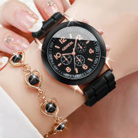 Set De 6 Relojes Para Mujer Casual Con Correa De Silicona Y Diamantes En Forma De Corazón Relojes De Cuarzo Analogos Sin Caja - details 7