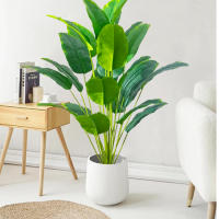 Árbol De Palma Tropical Artificial 65-120cm Hojas De Plátano Falsas Toque Real Strelitzia Plantas De Plástico Para Jardín Y Hogar - details 11