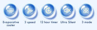 Enfriador de Aire 4 en 1, Climatizador Evaporativo con Ventilador Humidificador Purificador con Ruedas y Control Remoto, 12 H Temporizadores, 3.5L - details 1