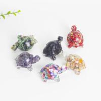 2PC Piedra De Cristal Natural Con Resina En Forma De Tortuga Pequeña Decoración De Escritorio Para Meditación Chakra Y Hechizos Regalo Para El Hogar - details 2