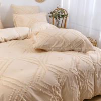 Funda De Edredón Tejida 3pcs 100% Microfibra Cama Ropa De Cama Conjunto Suave Para Todas Las Estaciones Amigable Con La Piel - details 1