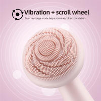 Limpieza Facial Eléctrica Con Cepillo De Silicona Y Masajeador Vibratorio Herramienta De Belleza Recargable Impermeable Para Limpieza Profunda De Poros - details 1
