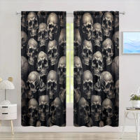 2pcs Cortina De Ojo De Búho Para Decoración Del Hogar Tratamiento De Ventana Para Dormitorio Oficina Cocina Sala De Estar Y Estudio 100% Poliéster - details 5