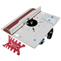 Placa De Inserto Para Mesa De Router De Aluminio Con Herramienta De Encaje Deslizante Y Regla De Ángulo Para Mecanizado De Madera Kit De Guía Para Carpintero - details 2