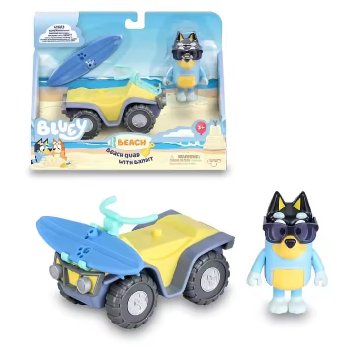 Figura con vehículo Bluey con su QUAD en la playa BLY62000-QUAD Famosa - 1