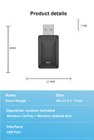 Adaptador de Carplay inalámbrico 2 en 1, Dongle inteligente 2024, 5G, WIFI, para iphone, teléfono Android, Volvo, Benz, Mg, Kia, Chery, VW - details 10