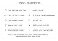 Reloj De Moda Para Hombre ONOLA Lujo Top Deportivo Impermeable Con Cuarzo Reloj De Pulsera De Aluminio Luminoso Para Hombres - details 4
