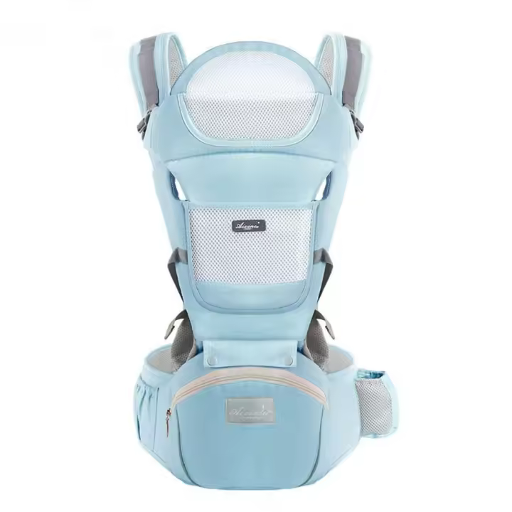 Fular portabebé para recién nacidos ,Portabebés Versátil 9 en 1 with Almohadilla Lumbar, Porta bebés Manos gratis, Fular PORTEO elástico y ergonómico, Liviano Baby Carrier para niños de entre 3 y 15 kilos, - 1