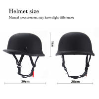 Casco De Motocicleta Vintage Para Cruiser M/L/XL/XXL Diseño Aleman Medio Con Certificación DOT Negro Brillante Unisex - details 10