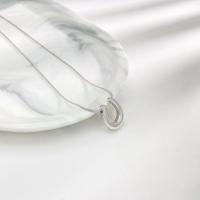Collar De Mujer ANENJERY 316L Acero Inoxidable En Forma U Simplicidad Clásica Joyería Accesorio De Regalo Para Fiestas - details 4