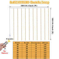 Luces De Encaje LED Para Cortinas 3/4/6m Control Remoto USB Decoración Navideña Para Dormitorio Y Hogar Cadena De Luces Festivas - details 8