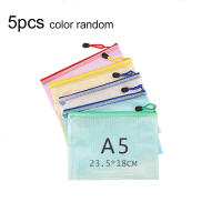 Carpeta Transparente PVC De Red Con Cierre Para Documentos A4/A5 Estudio Y Oficina 5 Piezas Suministros Escolares Y De Oficina Para Estudiantes - details 8