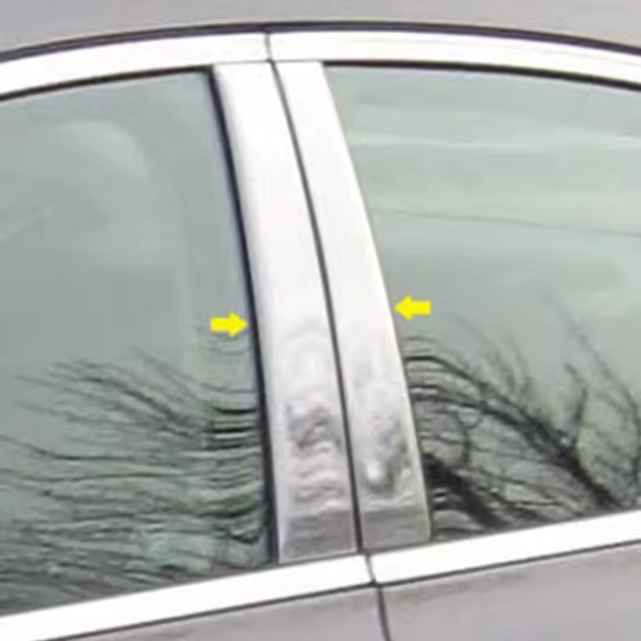 8pcs Adornos De Puerta Y Ventana Negros Brillantes Para Nissan Sentra 2007-2012 Piezas Exteriores De Coche Accesorios De Automóvil - 1