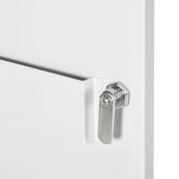 kleankin Botiquín de Pared de Acero Botiquín para Medicinas de 3 Niveles Armario de Botiquín con Cerradura y 2 Llaves para Cocina Baño 40x15x53,5 cm Blanco - details 3