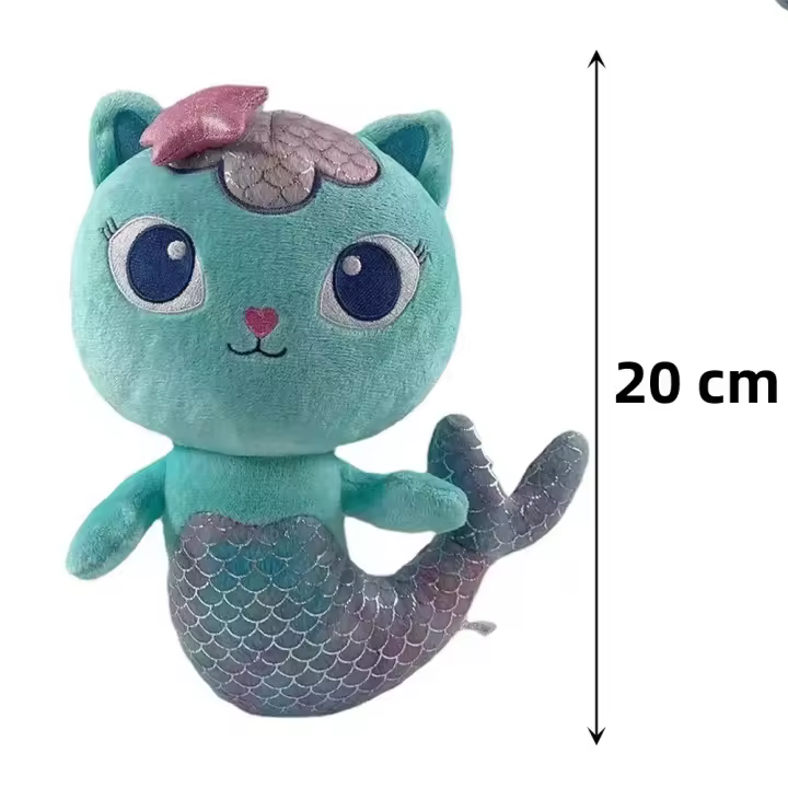 Muñeca De Peluche Gabby Dollhouse Juguete De Dibujos Animados Gato Sonriente Animal De Peluche Abrazo De Gato Para Niñas Regalos De Cumpleaños - 1