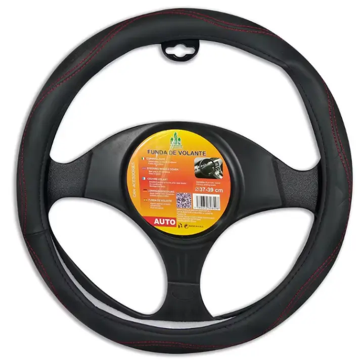MOLCARAUTO FUNDA PARA VOLANTE UNIVERSAL 37-39CM CUBRE VOLANTE POLIPIEL perforados finos - 1