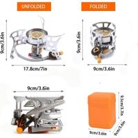 Estuva de camping, mini Estufa de gas portátil y plegable de 3900 W, quemador para senderismo, Actividades al Aire Libre y picnics. - details 0