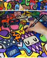 Marcador Uni Posca PC-1M 3M 5M Para Pintura Acrílica Marcadores De Colores Completos Suministros De Arte Estationery Pintura Grafiti - details 14