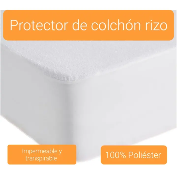 JIMENÉZ HOME Protector Colchón JIMÉNEZ HOME - Impermeable y Transpirable de Rizo - 1