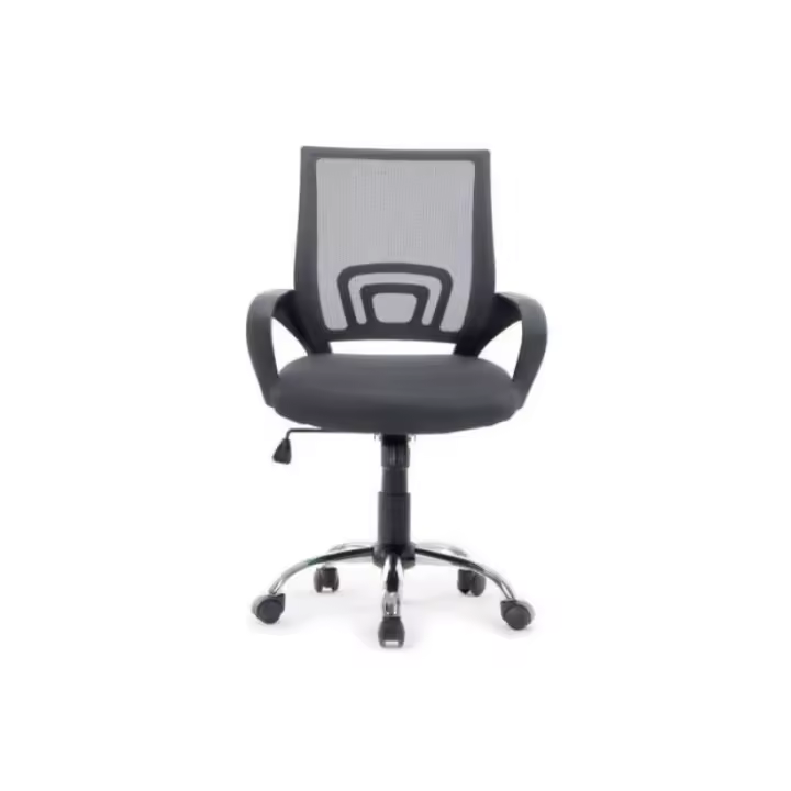 SILLA OFICINA EQUIP RESPALDO DE MALLA GRIS - 1