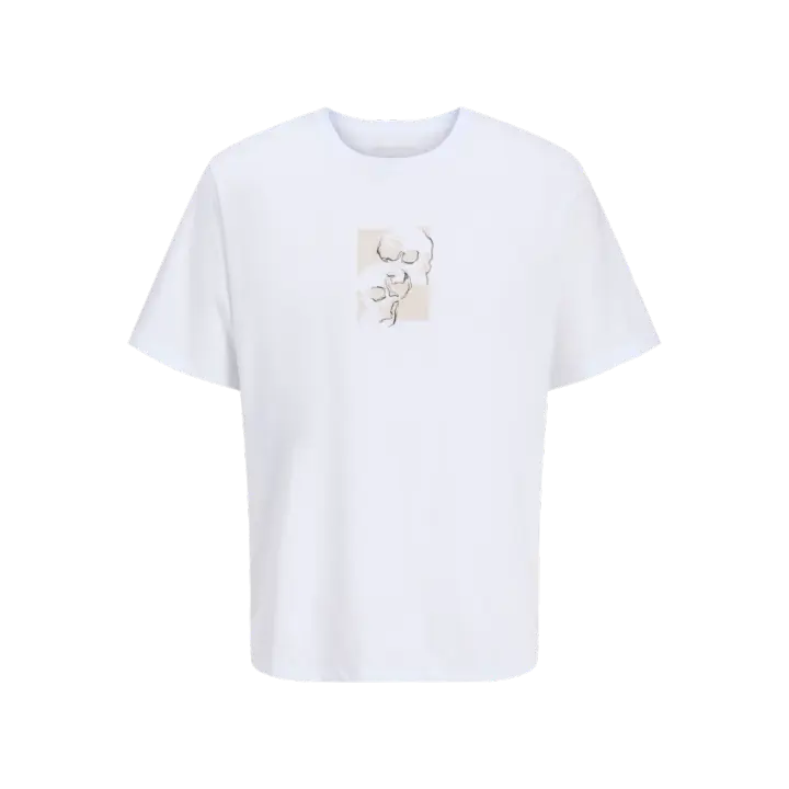 Jack & Jones Skully Tee Camiseta Estampado Color Blanca - Cómoda Y Fresca - 1