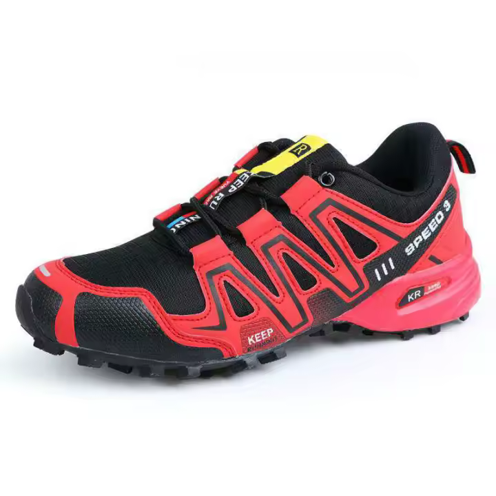 MOV Zapatos de senderismo impermeables para hombre, calzado ligero y cómodo de cuero, antideslizante para caminar - 1