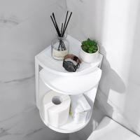 Estantería giratoria de 360 grados para baño, estante de esquina para inodoro y cocina, armario de almacenamiento multicapa - details 4