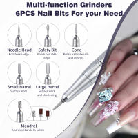 Taladro de uñas eléctrico de 45000 rpm, Lima portátil recargable de uñas, Kit de taladro eléctrico de uñas with Pantalla LCD inteligente para manicura de uñas de gel, pedicura, Cuerpo reflectante, etc. - details 10