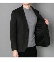 Chaqueta De Lana Elegante Para Hombre Estilo Coreano Británico Versión Sencilla De Color Sólido Para Bodas Y Trabajo Chaqueta De Negocios Con Mangas Largas - details 23