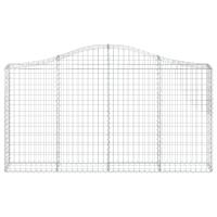 vidaXL Cesta gaviones forma arco hierro galvanizado 200x30x100/120 cm - details 2