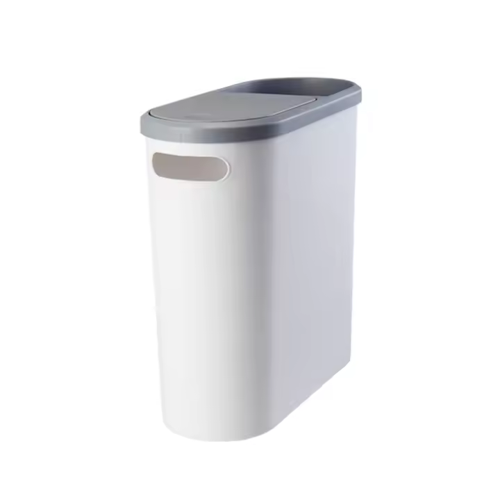 Cesta De Basura Creativa Para Baño Y Cocina Con Tapa Y Gran Capacidad Plástico Tipo De Presión Resistentes Al Agua Para El Hogar - 1