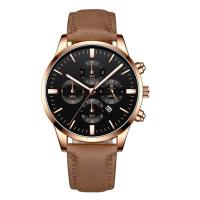 Reloj De Pulsera Para Hombres Y Mujeres Minimalista Elegante Reloj De Cuarzo De Moda Resistente Al Agua 3Bar Material De Cuerda Simulada Y Caso De Bronce - details 10