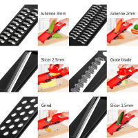 HILIFE Cortador De Frutas Multifuncional Con 6 Hojas Rallador De Verduras Herramienta De Cocina Eco-amigable Plástico Y Acero Inoxidable - details 0
