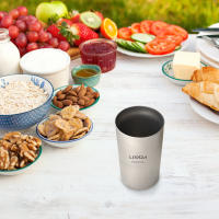 Taza De Titanio De Doble Pared Para Agua Jugo Té Adecuada Para Hogar Oficina Camping Senderismo Picnic Resistente Al Agua Caliente - details 5