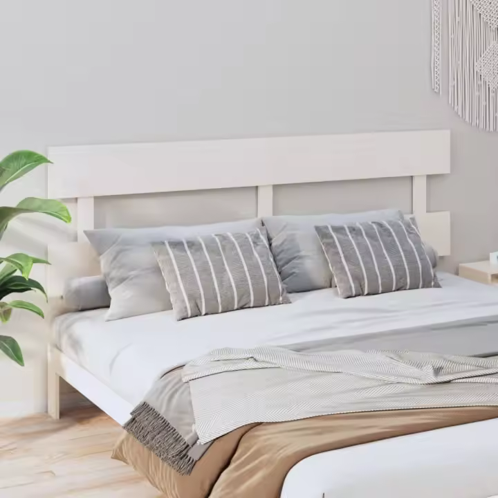Cabecero de cama madera maciza de pino blanco 204x3x81 cm - 1