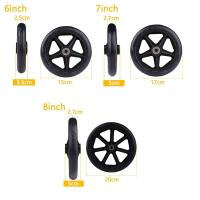 Rueda De Succión Para Silla De Ruedas Rígida Y Flexible 6/7/8 Pulgadas Neumática Y Sin Neumático Reemplazo De Rueda De Carro De Compras Material De Goma - details 1