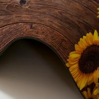 Alfombrilla De Secado De Platos Con Patrón De Girasol Y Grano De Madera Absorbente Para Cocina Y Baño Matriz Durable Para Vajilla Accesorio - details 3