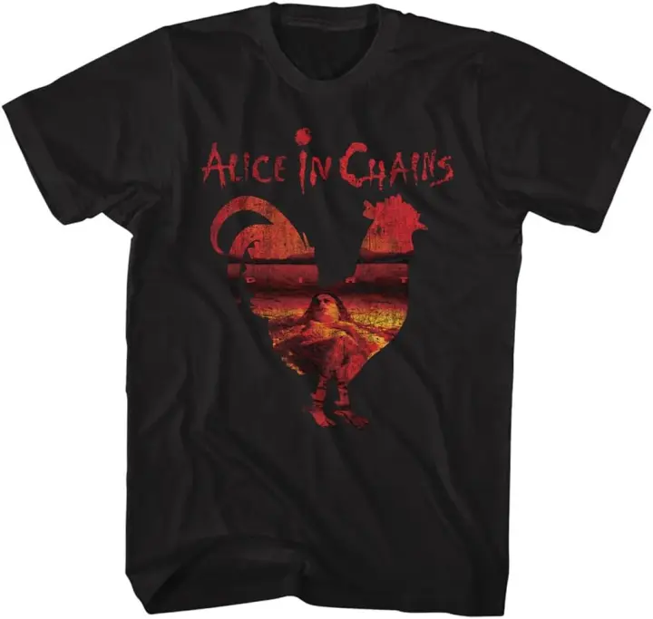 Alice in Chains Dirt Album camiseta Grunge para adultos, negro - 1