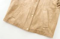 Chaqueta Casual Para Mujer ZBZA Marrón Vintage Con Pochetes Y Cuello En V Simple Breasted De Manga Larga Outerwear Slim Para Primavera Y Otoño - details 27